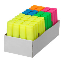 Dataglo Highlighter Bulk Pack | 48 Fluorescent Marking Pens | Assorted Colors – Yellow, Green, Blue, Pink & Orange | Chisel Tip for Precision & Bold