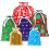 36pcs Christmas drawstring bags for gift xmas foil pull string tie wrapping bags good 1