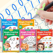 Magic Grooved Handwriting Practice Books, Large Reusable Copybooks for Children, Lear