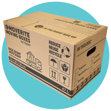 MoveRite Large Strong Cardboard Moving Boxes – Pack of 5 (47 litres 52cm x 30cm x 30cm) Removal Boxes for Moving House – Packing & Storage Cartons