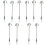 10Pièces Mini Lampadaires Pour Décor De Jardin Durable 5