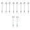 10Pièces Mini Lampadaires Pour Décor De Jardin Durable 6