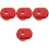 4Pièces Couvercle Allumage Aluminium Rouge Protection Durable 5