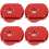 4Pièces Couvercle Allumage Aluminium Rouge Protection Durable 7