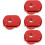 4Pièces Couvercle Allumage Aluminium Rouge Protection Durable 8