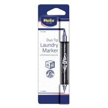 Helix Dual Tip Fabric and Laundry Permanent Marker Pen - Black