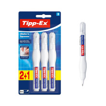 Bic Tipp-Ex 'Shake'n Squeeze', Correction Pens, Opaque Correction Fluid, 8 ml, Pack of 3, White