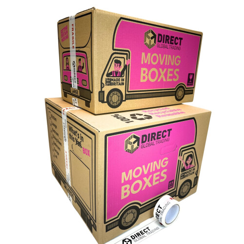 10 Mixed Boxes Extra Large and Large House Moving Storage Packing Boxes with Fragile