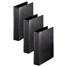 Esselte Essentials Presentation Binder, PVC, 4 cm Ring Diameter, 49763 - A4, Black (P