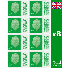 Albian Trading 2nd Class Stamps (8 Pack) - 2nd Class Stamps - Barcoded Self Adhesive UK Letter Postage - (8 Total)