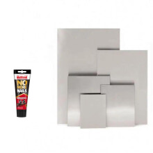 Brushed Stainless Steel Magnetic Notice Memo Board - Screw on Glue on A1 A2 A3 A4 Cus