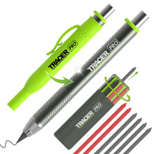 Tracer Pro Series Tough Metal Construction Pencil with 6 x Replacement Lead Pack and