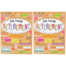 Piccadilly Greetings Modern Large Card Retirement - 12 x 9 inches (Pack of 2)
