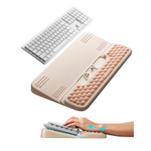 VAYDEER Pink Ergonomic Keyboard Wrist Rest & Stand - 2-in-1 Adjustable Keyboard Riser with Cloud Memory Foam Pad, Dual-Tilt (3 & 12.5), Non-Slip Bas