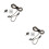 2Pièces Ordinateur En Alliage Zinc Noir Renforcée 8