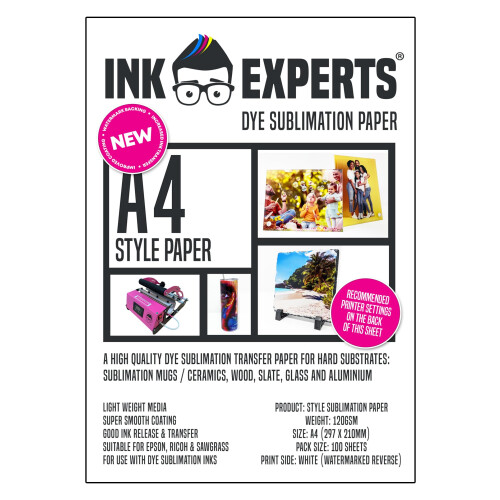 Ink Experts Style A4 Sublimation Paper 120gsm (100 Sheets)
