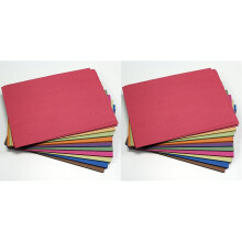 A3 Recycled Ten Colour Sugar Paper 100gsm 100 Sheets by BCreative  (Pack of 2)