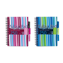 Pukka Pad, A5 Striped Project Notebook 1-Pack - 21 x 14.9cm - Wirebound Notebook Rule