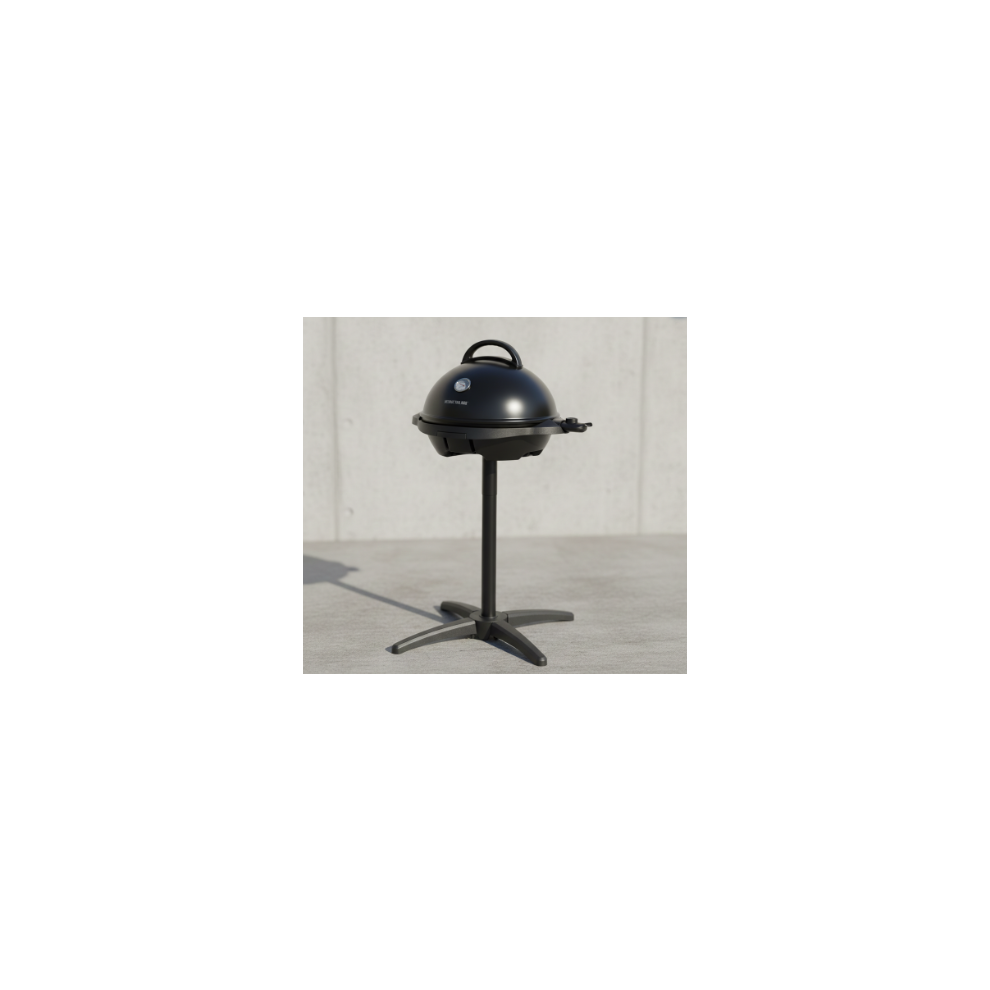 George Foreman Indoor Outdoor Bbq Electric Grill [1500Cm2 Cooking Surface, Variable Temperature Control & Viewing Gauge, Use With Or Without Stand Black