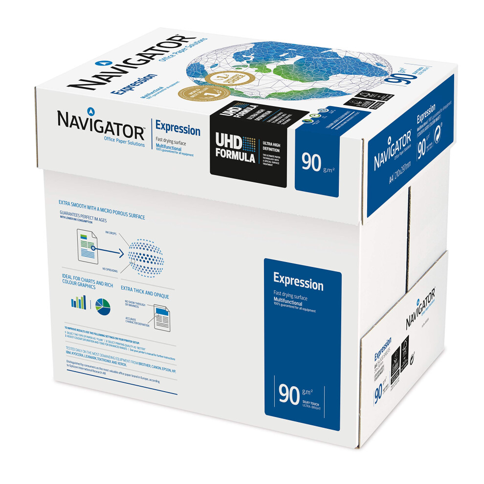 Photos - Other Office Equipment Navigator 210 x 297 mm A4 90gsm Expression Copier Paper - White  (Pack of 2500 Sheets)