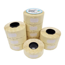 Swift 26 x 12 mm Price Gun Labels White 50 Rolls 50,000 Labels Stickers CT4 Wavy
