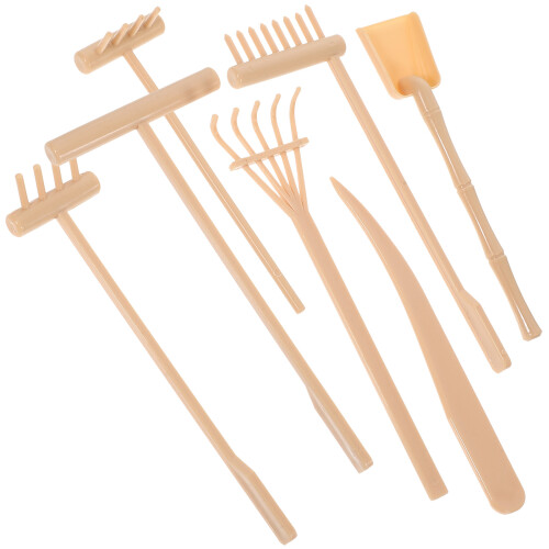 3Ensembles Accessoires Zen Jardin Râteaux Mini Plastique 2