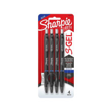 Sharpie S-Gel Gel Retractable 0.5mm Fine Point Pen - Blue Ink - Pack of 4