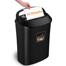 Vidateco 10 sheets paper shredder (Black, 12 sheets)