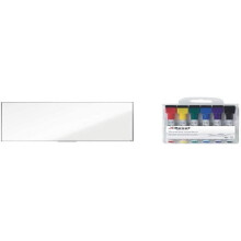 Nobo Steel Magnetic Whiteboard, 1800 x 1200 mm with Rexel Dry Erase Markers, Pack of
