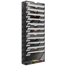 EasyPAG Metal 13 Tier A4 Wall Mounted Document Holder,Hanging Wall File Organiser,Pig