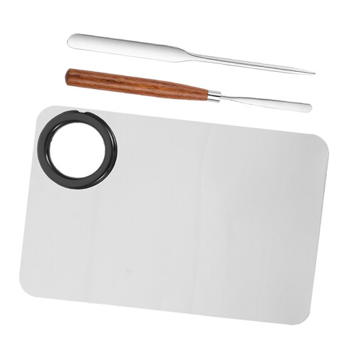 4Ensembles Plateaux Métal Et Spatules Multicolores Pour 1