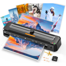 MAXDONE Laminator, A3 Laminator Machine Thermal & Cold with Built-in Cutter, 10 Lamin