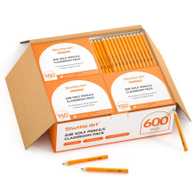 Shuttle Art 600 Pack #2 HB Mini Pencils, Wood-Cased, Pre-Sharpened for Kids & Teacher