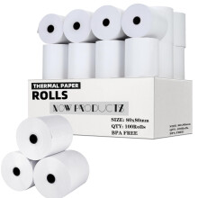 80 x 80 mm Till Rolls BPA Free Thermal Receipt Paper Rolls for PDQ Credit Card Machin