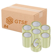 GTSE 84 Pack of Cellotape, 24mm x 66m per roll, Gift Wrap Clear Tape for Christmas an
