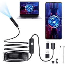 Endoscoop - AMOUNE - Type C - Resolutie 1280 x 720P - 5M kabel - Waterdicht IP67
