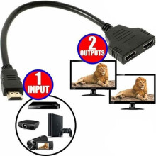 Adaptador HDMI macho a HDMI hembra doble, conmutador HDMI, regleta de enchufes