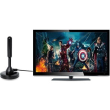 Tehokas sisä-TV-antenni, HDTV-vahvistetut antennit digitaalisille ja analogisille DVB-T TNT TV-signaaleille (musta)
