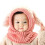 Cachecol/gorro infantil de inverno - Elegante em pele de cordeiro - Rosa 1