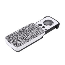 Juweliersloep 30x - 60x - 90x met LED-verlichting (zilver) - BOB