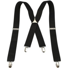 Bretelle elastiche 3,5 cm - DUO - Regolabili 4 clip - Uomo - Nero