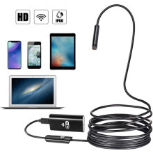 2.0 MP USB-endoscoopcamera, 2-in-1 HD-borescoop, waterdicht, 6 LED's, bereik van 5 m, @dw2601