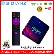 Smart TV Box Android 11.0 H96MAX V11 4 Go + 32 Go RK3318 Double lecteur multimedia Wi-Fi