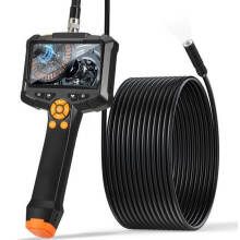 Draagbare industriële endoscoop, IP67 waterdicht, 1080p HD-buiscamera met verlichting, 5 meter semi-rigide kabel