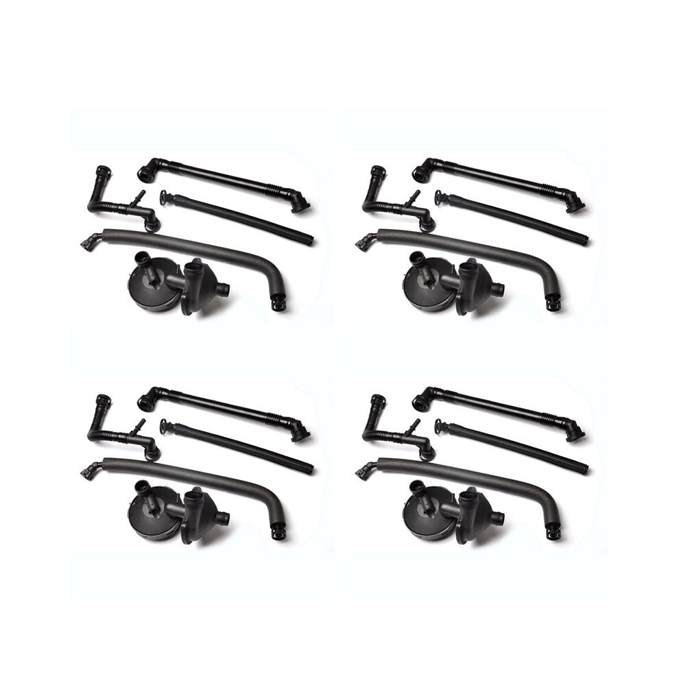 4X Crankcase Exhaust Valve + Vent Hose Kit For 3 Series E46 E39 X3 X5 Z3 Z4 320I 325I 330I Oe/11617501566 6031577604562