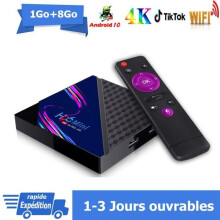 Android TV -boksi Android 10 H96 MINI V8 Älytelevisioboksi Kaksois-Wifi 1 Gt 8 Gt RK3328A Netflix Google Store -mediaboksi Android-boksi