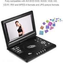 9 tuuman kääntyvällä näytöllä varustettu kannettava DVD-soitin