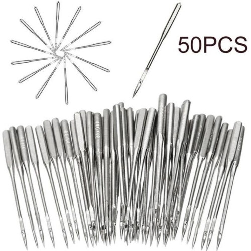 Aghi per macchina da cucire - Non specificati - Assortiti - 50 pezzi - Argento - Resistenti