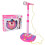 Supporto per microfono karaoke per bambini - con luce colorata - Microfono per bambini per cantare, bambine e bambini - Rosa 1