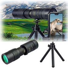 Telescópio Monocular UVERBON 4K Super Telefoto Zoom 10-300x40mm à Prova d'Água para Observação de Pássaros